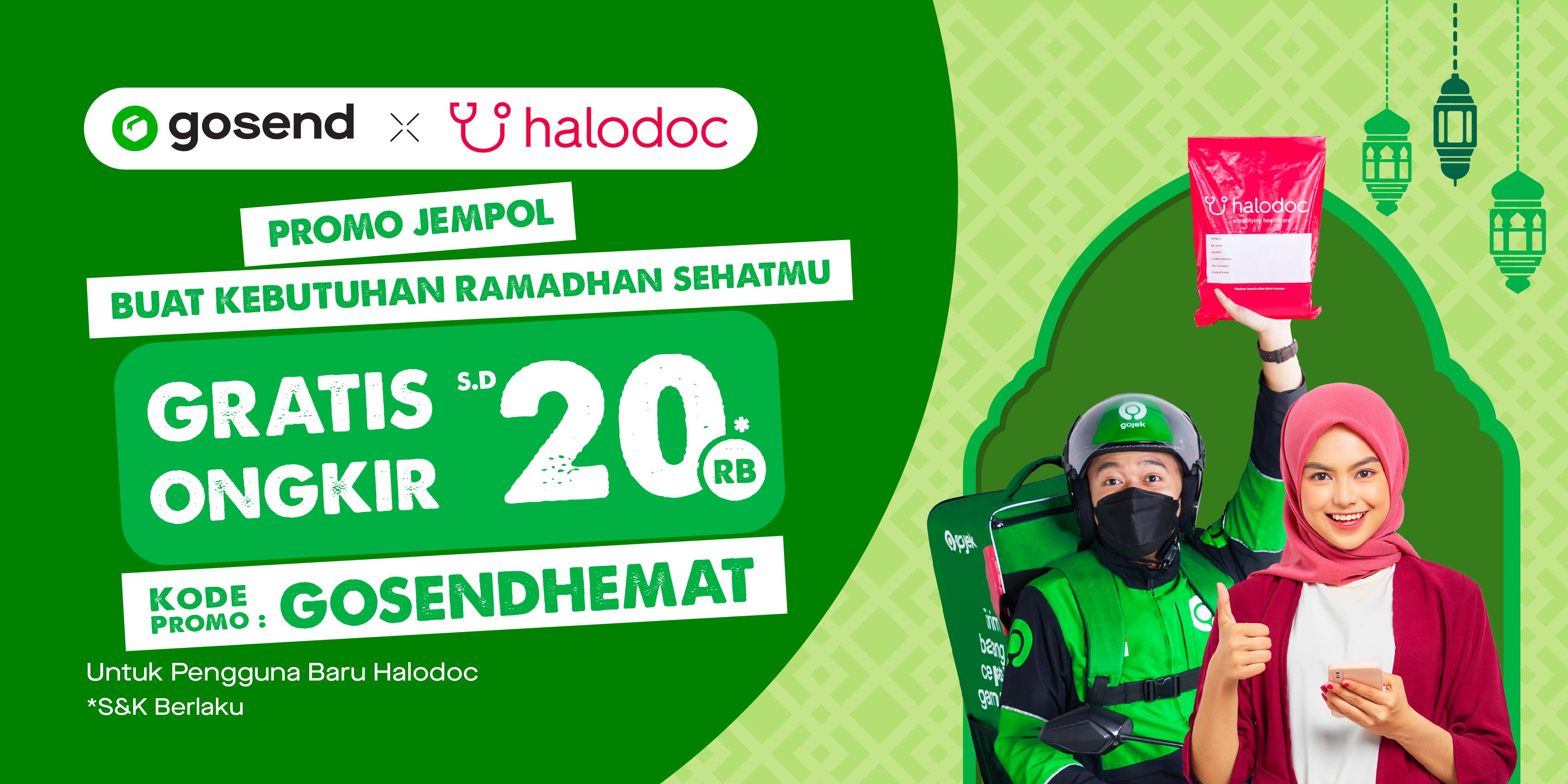 GoSend Instant diskon ongkir Rp20.000 di Halodoc